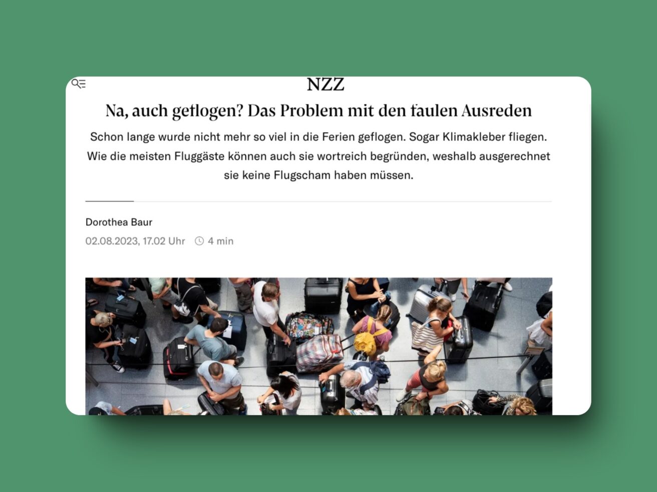 Wer fliegt mit? So bekämpfen Sie die Flugscham